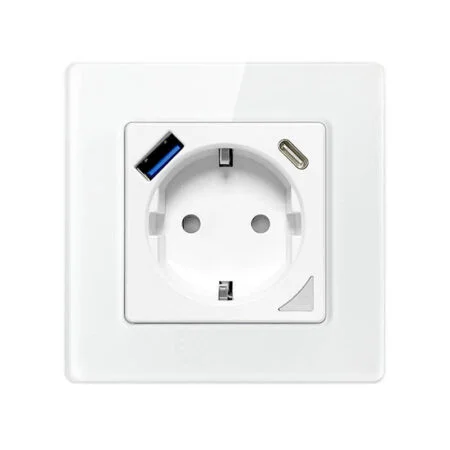 Avatto Έξυπνη Πρίζα WiFi με USB Type A και USB Type C Λευκή