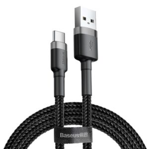 Baseus Καλώδιο USB σε USB Type C Μαύρο & Γκρι