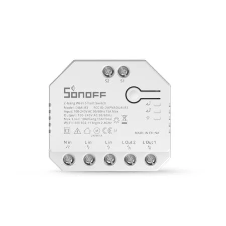 Sonoff Dual R3 WiFi Έξυπνος Ενδιάμεσος Διακόπτης