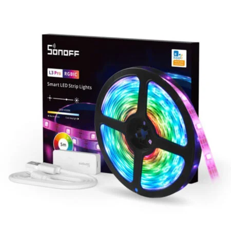 Sonoff L3 Pro LED Λεντοταινία. Σύνδεση με Wifi και bluetooth. Διαφορετικό χρώμα ανα led.
