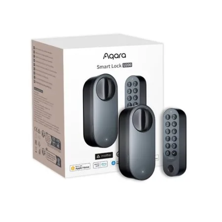 Aqara U200 smart retrofit door lock, Matter compatible, black