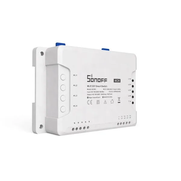 Sonoff 4CH (R3) WiFi smart 230V AC relay switch with 4 channels - Image 1