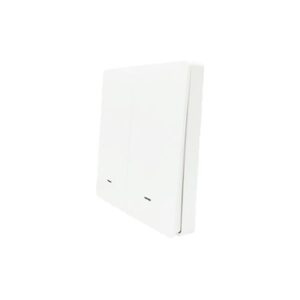 SmartWise BEREM2 Bluetooth (eWeLink-Remote) wireless switch with 2 button, white push button front panel