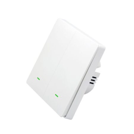 SmartWise B62 UNI Zigbee 3.0 + RF, 2-gang smart wall switch, universial wiring, physical push-button, white