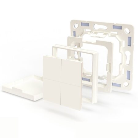 Shelly BLU Wall Switch 4 wireless switch + adapter for Gira / Merten mounting frames