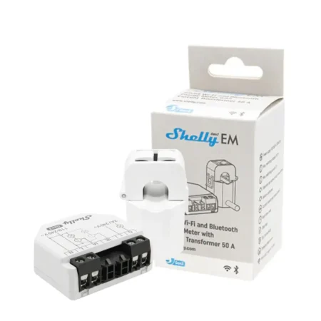Shelly EM Gen3 one-phase, 2 channel power meter, with 50A clamp included