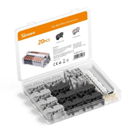 Sonoff 211 DIN-rail compatible Wire Connector Terminal Blocks Kit (20 pcs set)