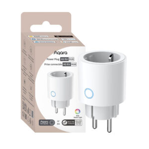 Aqara Power Plug H2 EU (RGB) – Smart plug with energy monitoring, Zigbee, Thread, Bluetooth, Matter, white (SP-P05D)