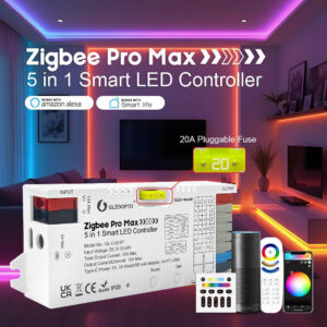 Gledopto Zigbee Pro Max – 5-in-1 LED controller, 15A, Zigbee, RF 2.4GHz (GL-C-601P)